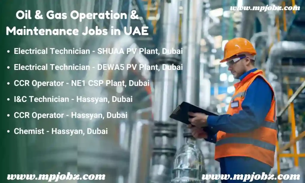 Oil & Gas Operation Maintenance Jobs in UAE