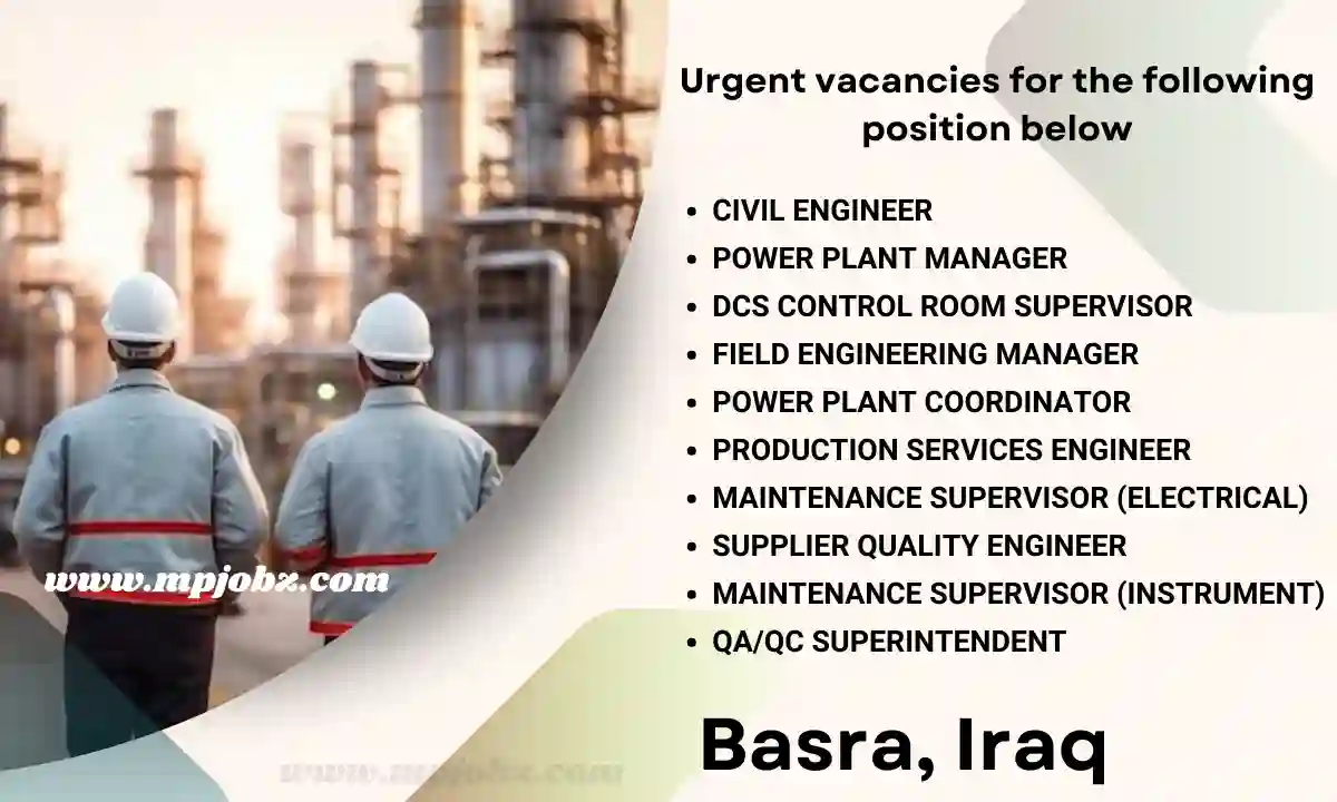 Iraq Basra Oilfield Maintenance Jobs